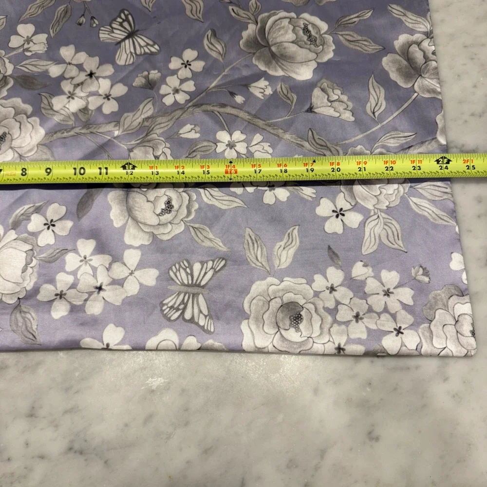 Caitlin Wilson Lavender Floral Butterfly Pillow Covers Set of 2 Square‎ 24x24
